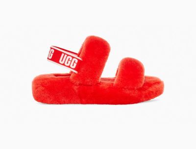 UGG Oh Yeah Slippers for Womens - Red India